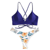 Women'S Solid-Color Separate Swimsuits Are Hot-Blue-5