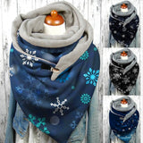 Women Scarf Winter Fashion Printing View Art Print Button Sz-1