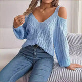Off-Shoulder Lantern Sleeve Sweater