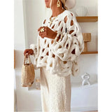 Elegant Crochet Knit Pullover